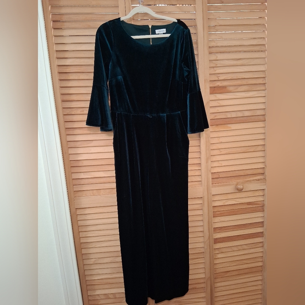 Calvin Klein Velvet Deep Green Jumpsuit